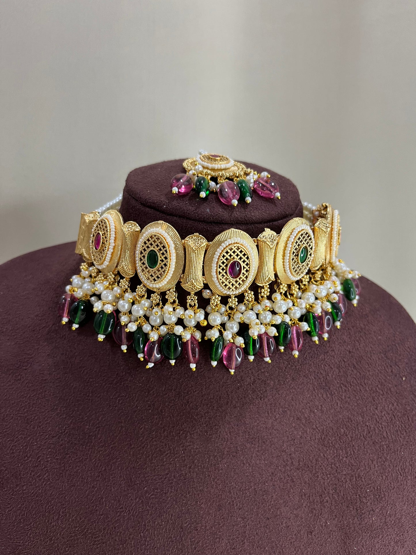 Heritage South Indian Choker Set - Multi