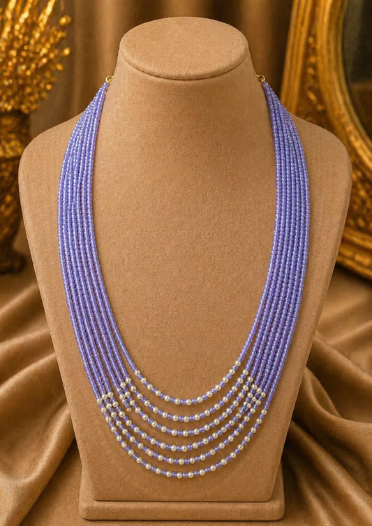Real cz pearls gold plated necklace