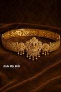 Kundan stone 18k gold platted Laxmi devi Kids size hipbelt