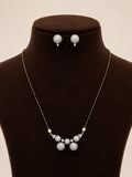 American diamond 18k gold plated mangalsutra with earrings