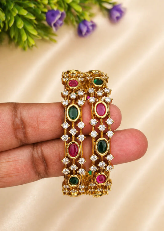 Kundan Bangles Gold Plated | Sonaaz