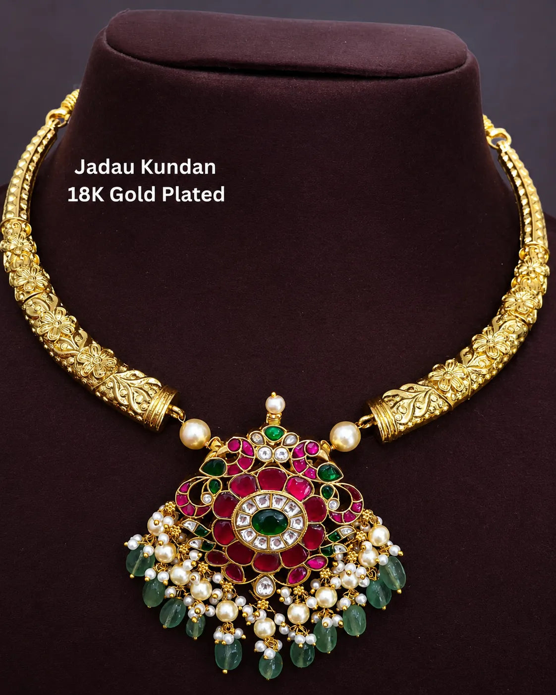 Jadau kundan 18k Gold plated Necklace