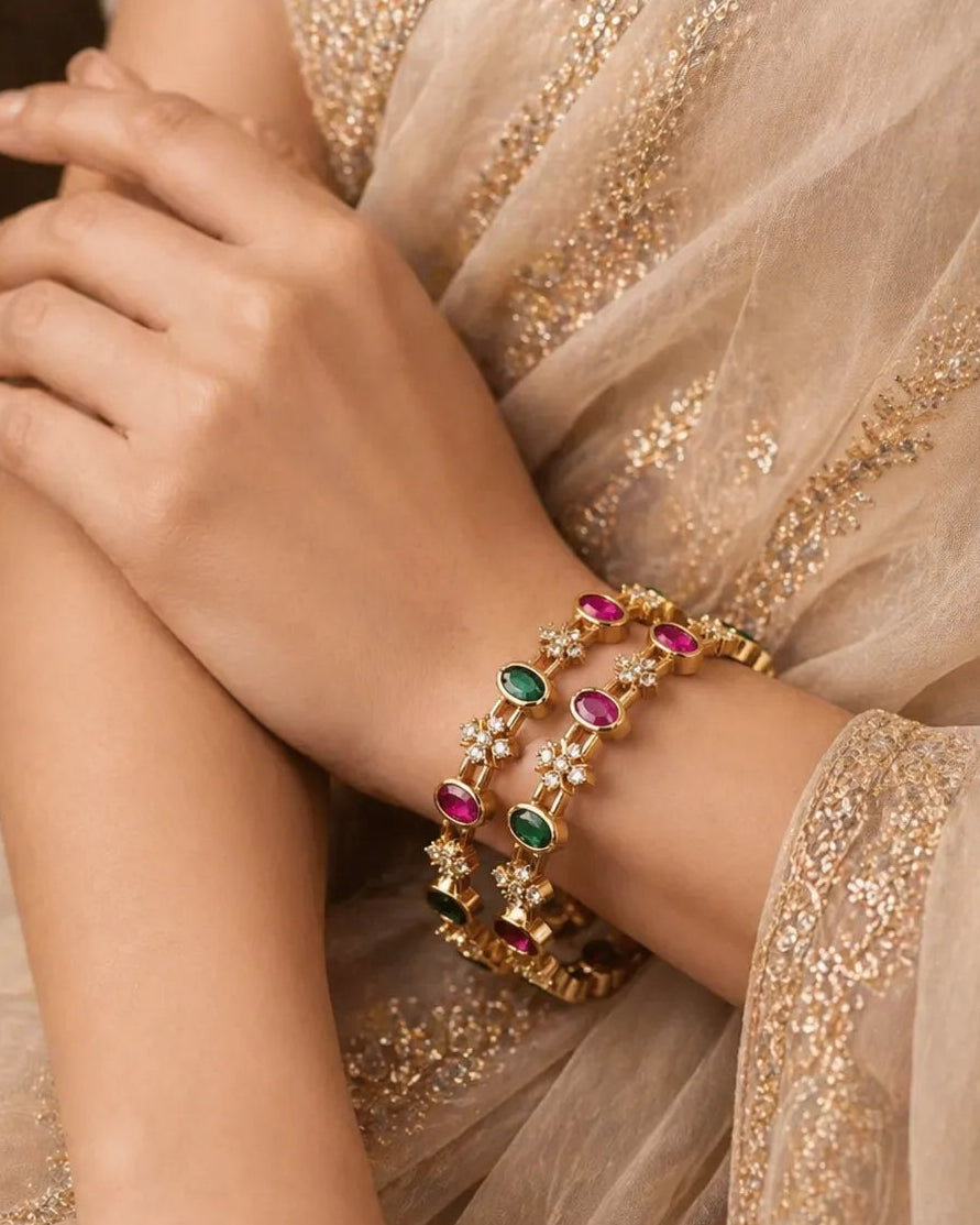 Kundan Bangles Gold Plated | Sonaaz