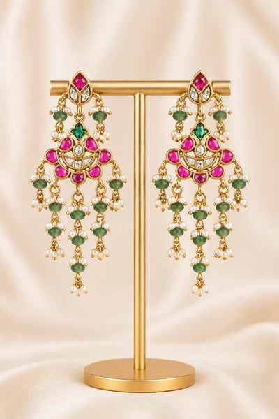 Jadau Kundan Earrings Online | Sonaaz