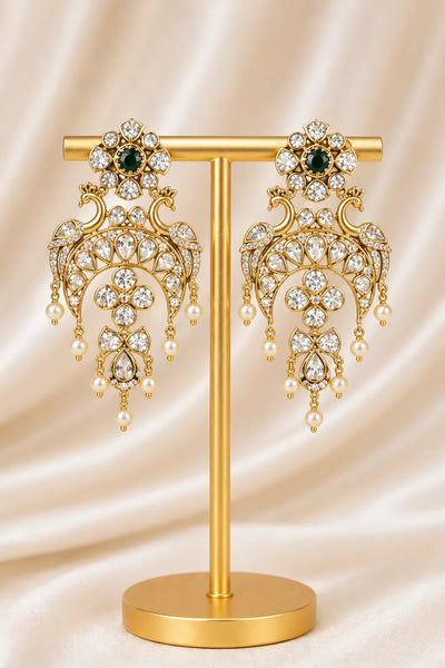 Kundan Chandbali Earrings Heritage Jewellery | Sonaaz