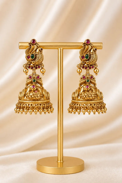 Antique Gold Earrings Festive Jewellery | Sonaaz