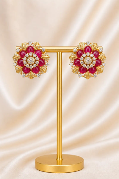 Kundan Stud Earrings Gold Plated | Sonaaz