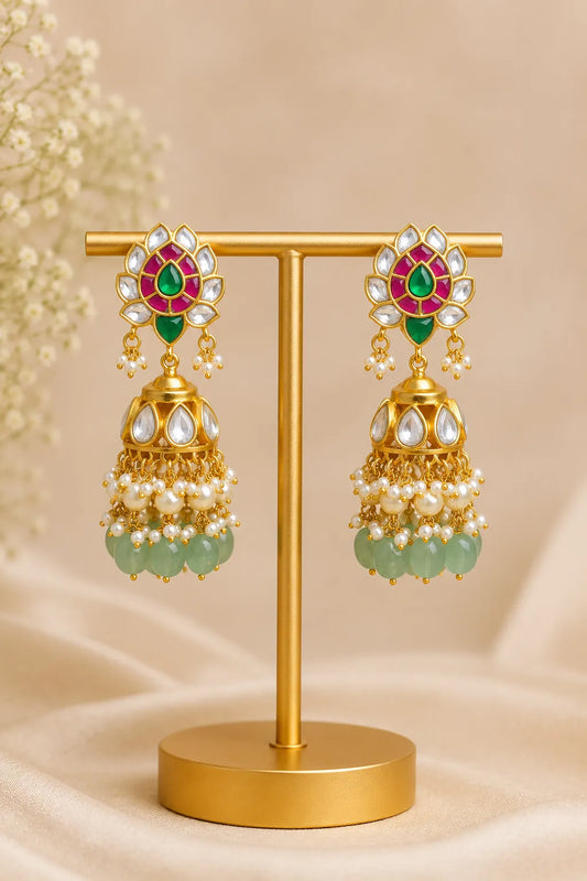 Jadau Kundan Earrings Gift for Her | Sonaaz