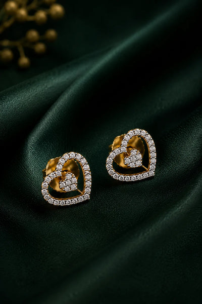 American Diamond Stud Earrings for Women | Sonaaz