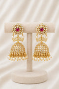 Kundan stone gold plated interchangeable earrings
