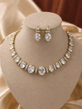 American diamond necklace with earrings