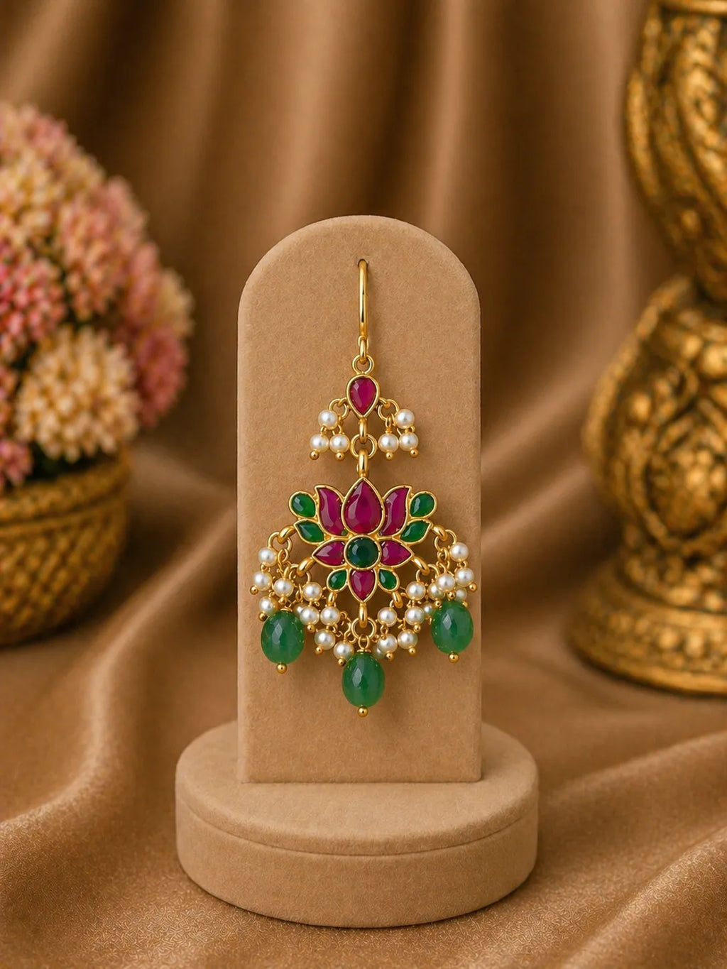 Jadau kundan gold plated mangtikka