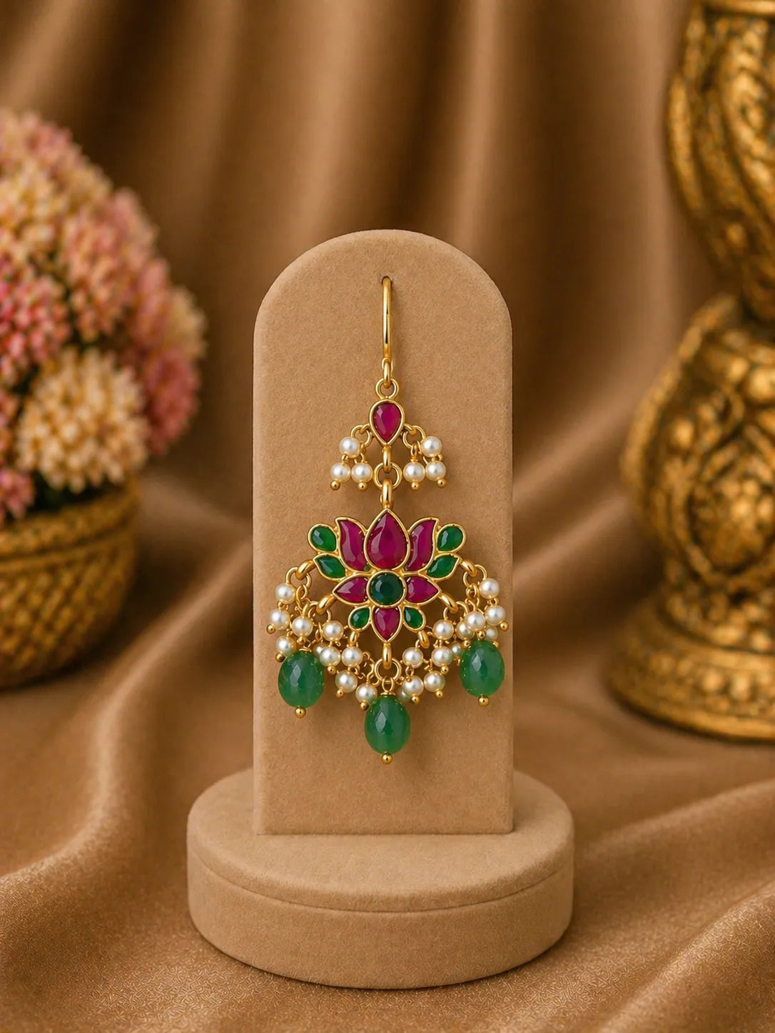 Jadau kundan gold plated mangtikka