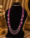 Premium Cz real bneads rani haram with 14 carat kundan stones