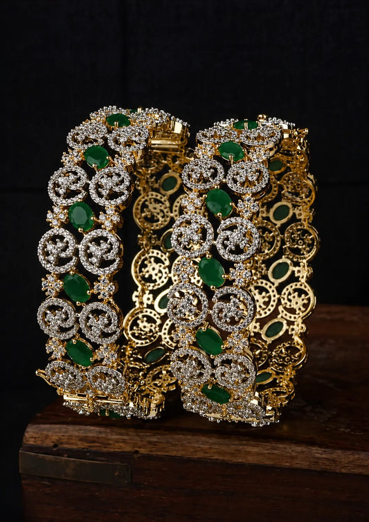 American Diamond Openable Bangles Gift for Her | Sonaaz