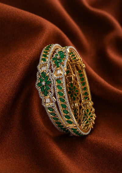 American Diamond Openable Bangles Heritage Jewellery | Sonaaz