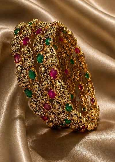 Kundan Set of 4 Bangles Set Hyderabad | Sonaaz