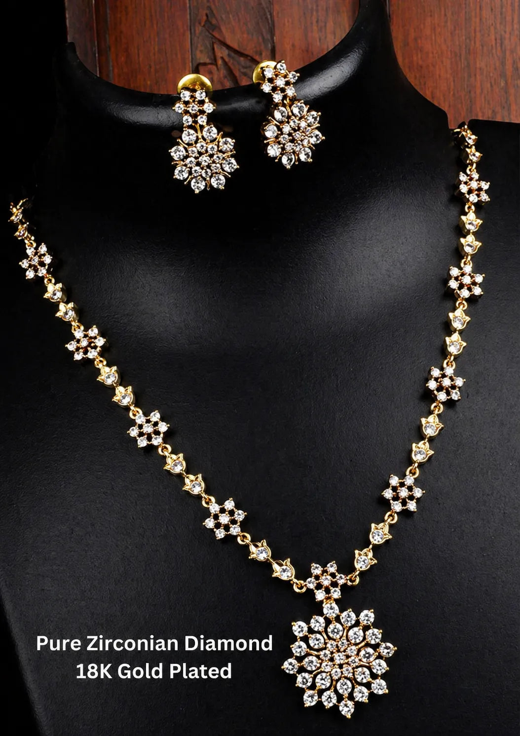 American Diamond Necklace Set Online | Sonaaz