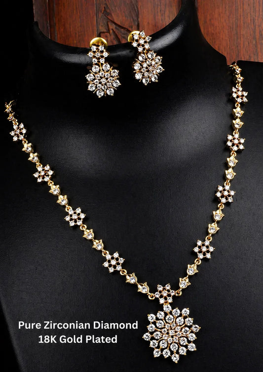 American Diamond Necklace Set Online | Sonaaz