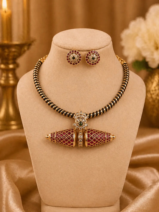 Kemp Stone Necklace Set South Indian Jewellery | Sonaaz