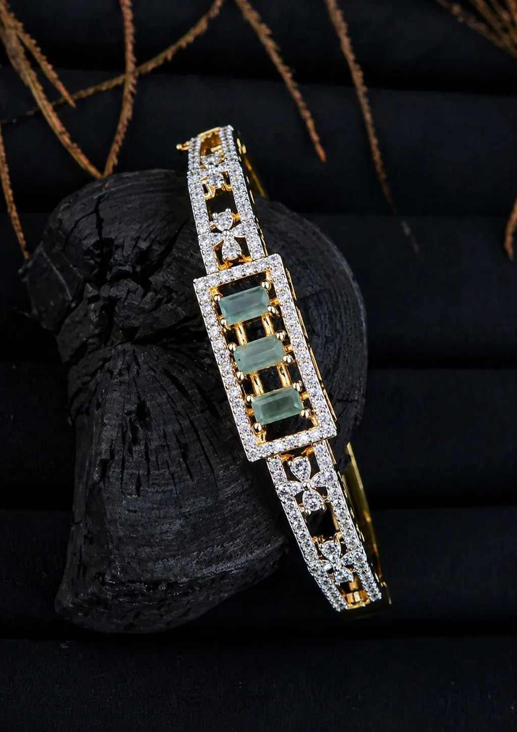 American Diamond Openable Bangles for Women | Sonaaz