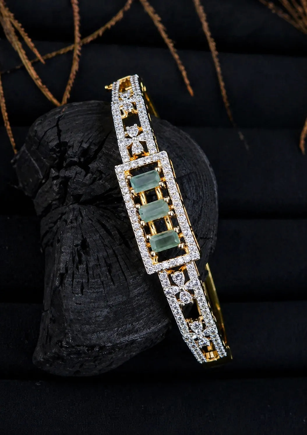 American Diamond Openable Bangles for Women | Sonaaz