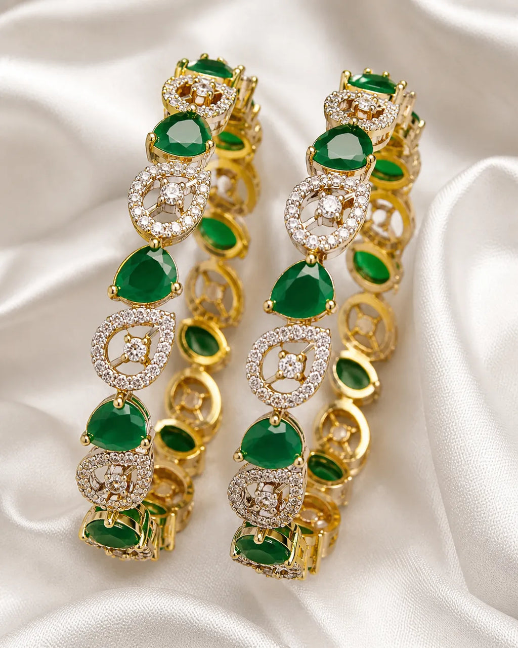 American Diamond Bangles Gold Plated | Sonaaz