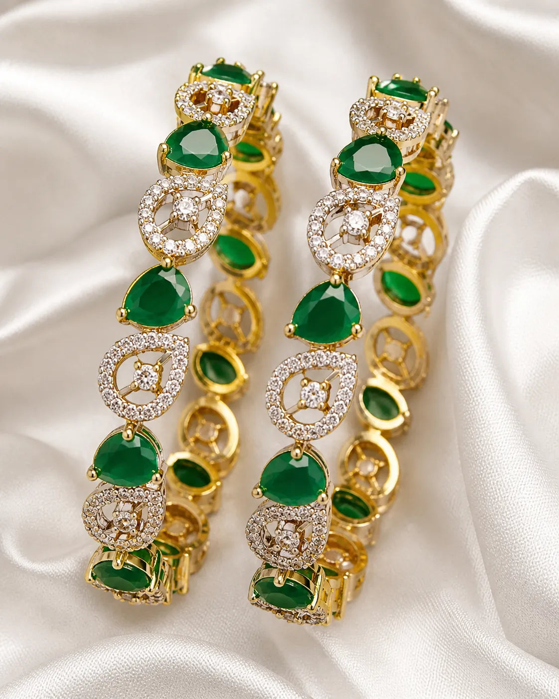 American Diamond Bangles Gold Plated | Sonaaz