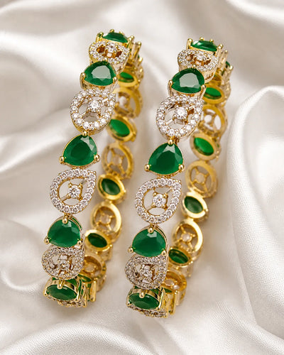 American Diamond Bangles Gold Plated | Sonaaz