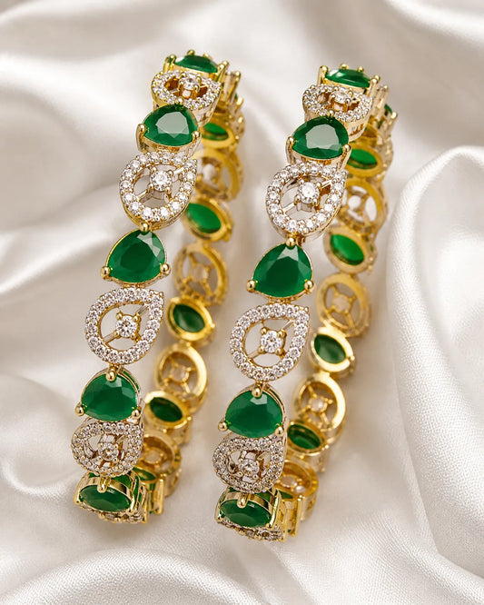 American Diamond Bangles Gold Plated | Sonaaz