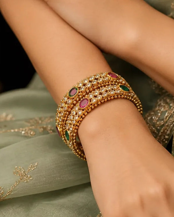 Kundan Bangles for Women | Sonaaz