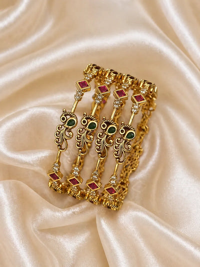 Kundan Set of 4 Bangles Set Online | Sonaaz