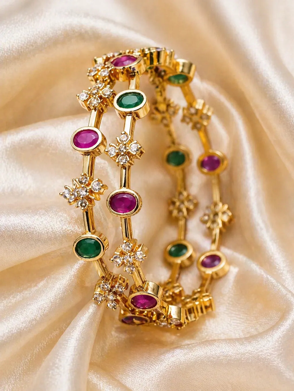 Kundan Bangles Gold Plated | Sonaaz