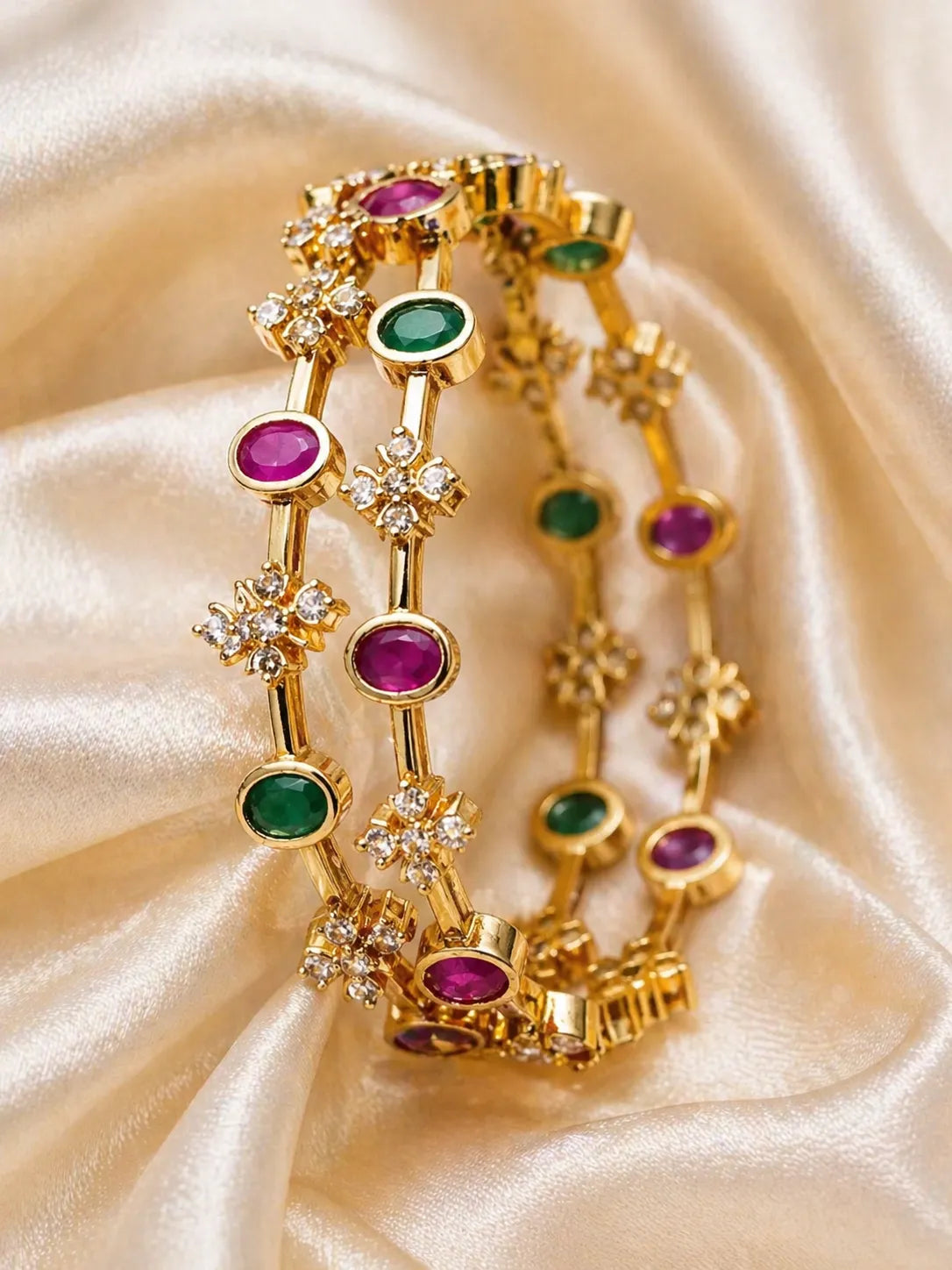 Kundan Bangles Gold Plated | Sonaaz