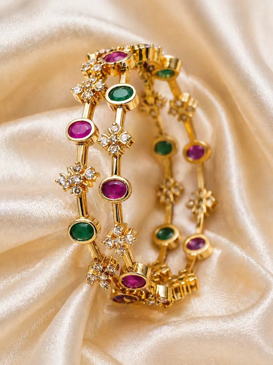 Kundan Bangles Gold Plated | Sonaaz