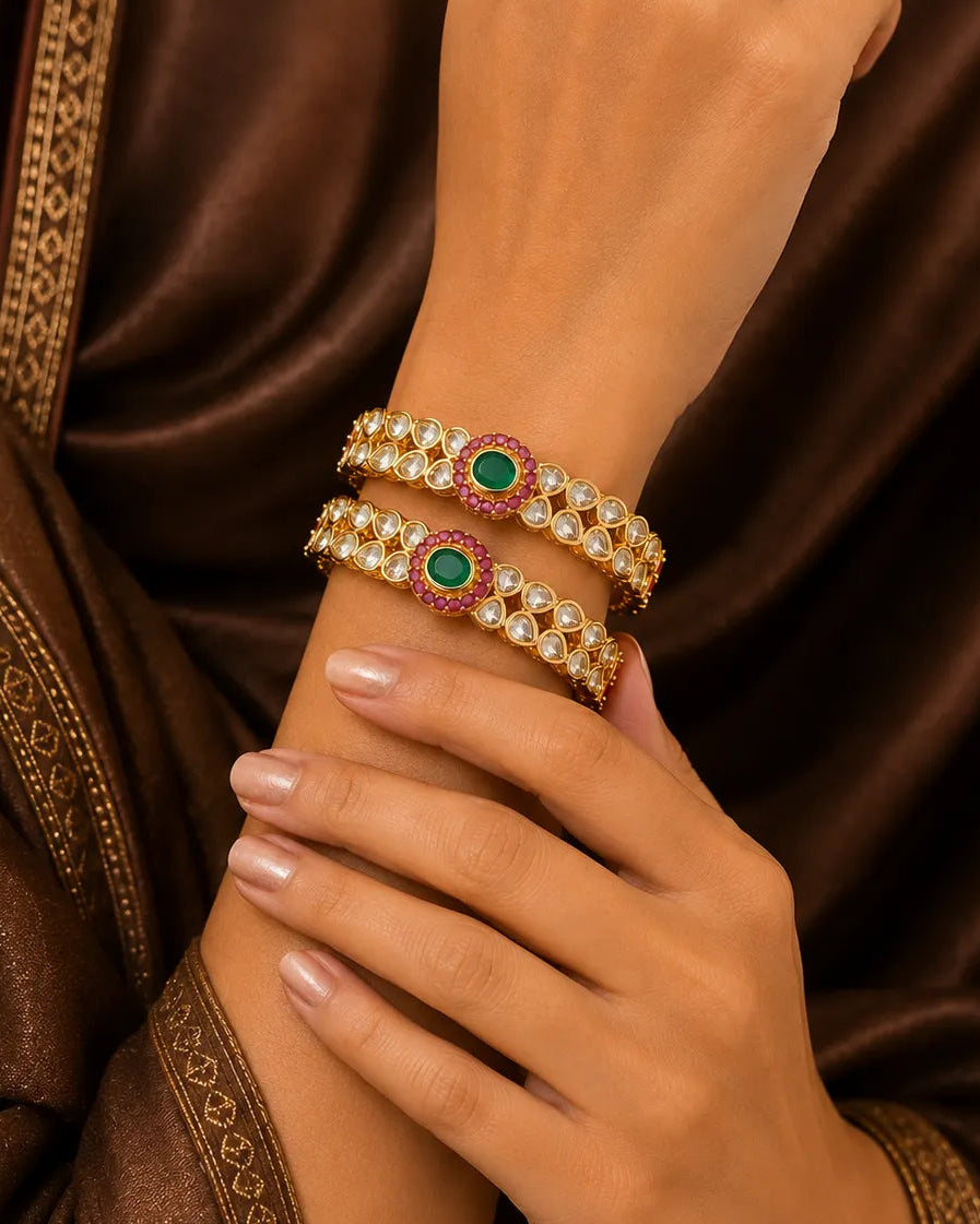 Kundan Bangles for Women | Sonaaz