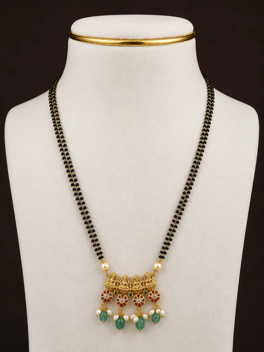 Kundan temple jewelry 18K gold plated mangalsutra